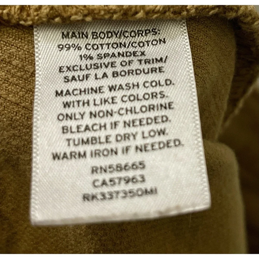 Wild Pearl Y2K Corduroy Button Mini Skirt Brown Front Patch‎ Pockets Size 10